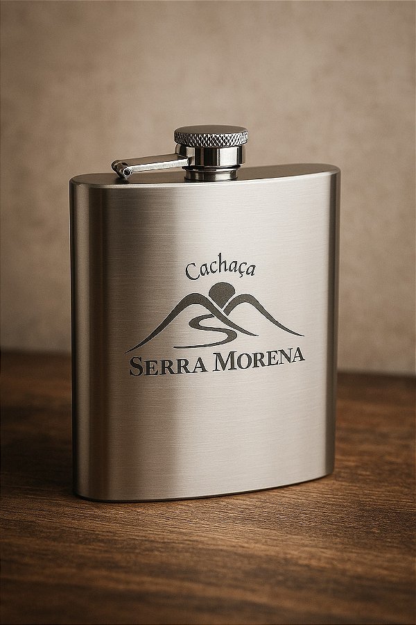 Cantil Porta Cachaça Serra Morena 200ml - Inox Personalizado