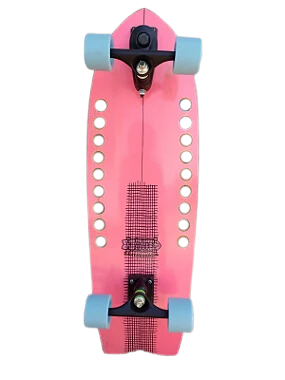 Skate Longboard Simulador de surf Lelo Modelo Fish Rosa (com furos laterais) Rodas Face 70mm