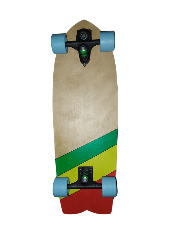Skate simulador de surf Lelo fish rasta Rodas Face Skate Chalk 70mm 86a
