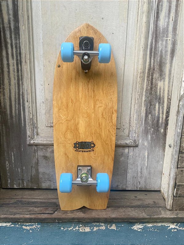 SurfSkate Lelo fish madeira envernizada Rodas Face Skate Chalk 70mm 86a - Longboard Skate