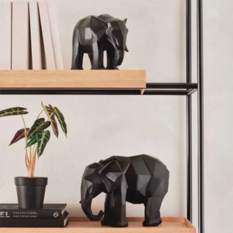 Escultura de Elefante em Poliresina G e M