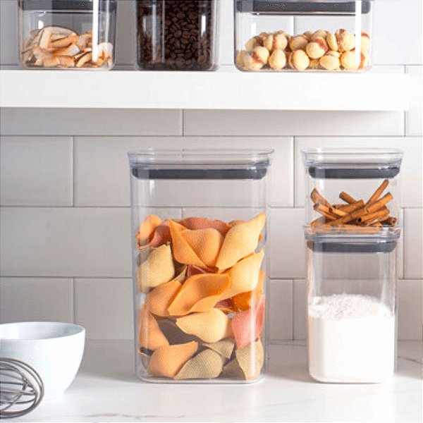 Pote Hermético Organizador Retangular 2,3 L Transparente Block - OU