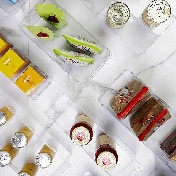 Organizador Clear para Armários e Geladeira 37x10x13 cm