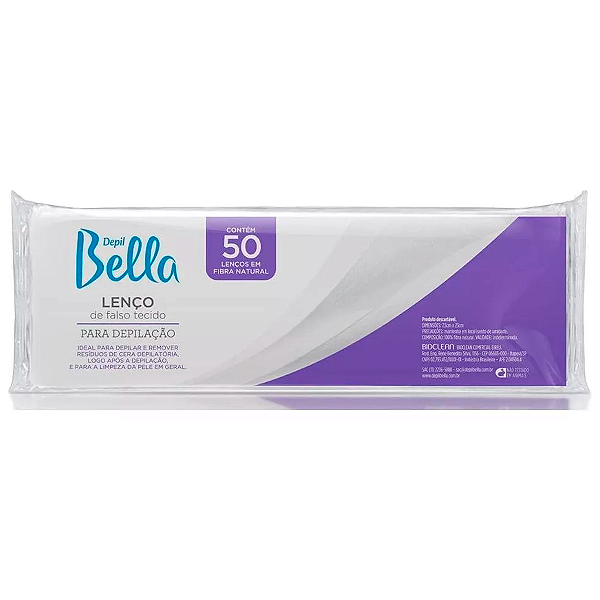 Lenço P/ Depilação Falso Tecido Em Tnt C/ 50 un Depil Bella