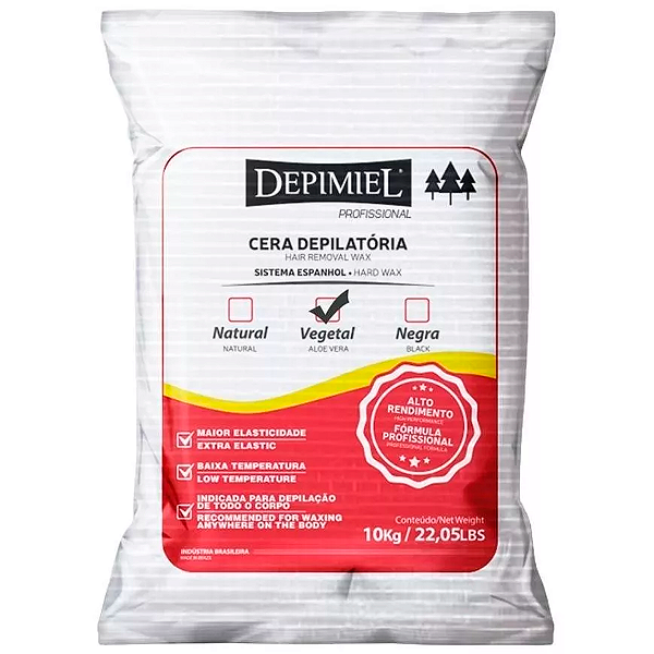 Cera Depilatória Depimiel Vegetal Aloe Vera Espanhol 10kg
