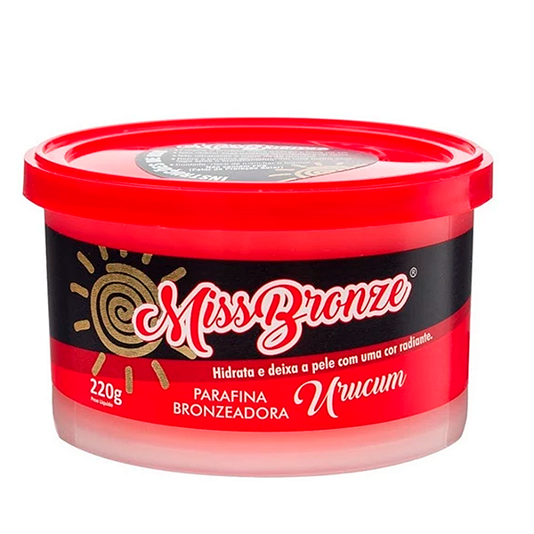 Parafina Bronzeadora Miss Bronze Urucum 200g Depile Plus