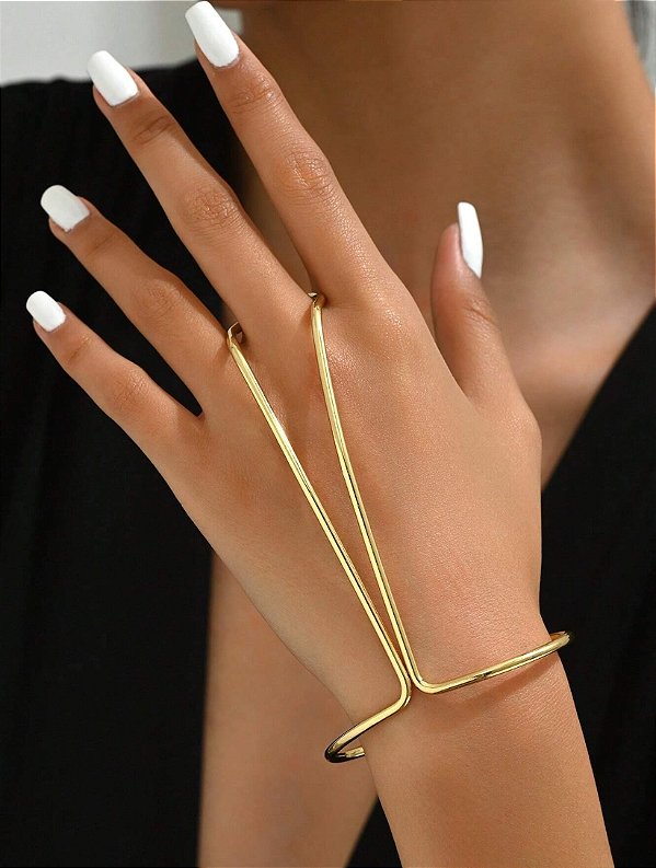 Pulseira Geométrica para Punho e Dedo