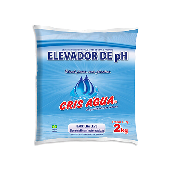 Barrilha Leve Elevador de pH para Piscina Cris Água 2 Kg