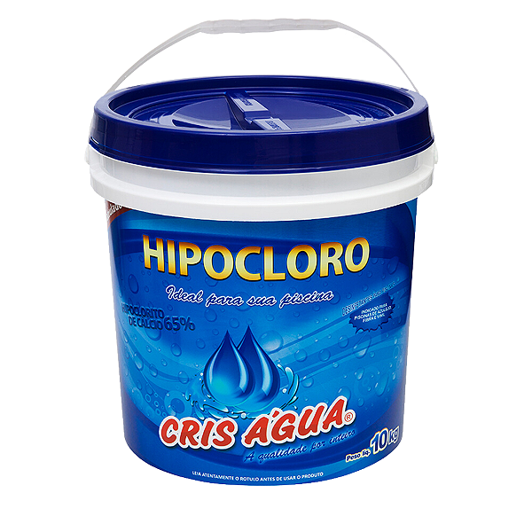 Cloro Granulado para Piscina em Pó Hipoclorito Cris Água 10 kg 65% Cloro Ativo