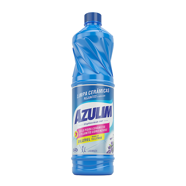 Limpa Cerâmicas / Azulejo/ Rejunte Azulim 1 litro Limpeza Pesada - Lavanda
