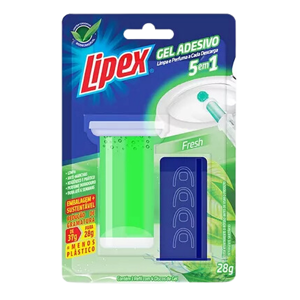 Gel Adesivo Detergente Sanitário com Aplicador Fresh 28g - 4 Aplicações