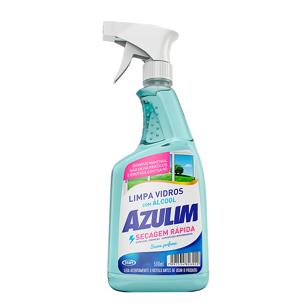 Limpa Vidros 500 ml Brilho Sem Manchas c/ Gatilho Azulim