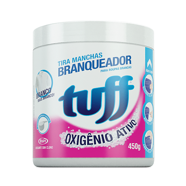 Tira Manchas Roupa Alvejante Sem Cloro Tuff Branqueador 450g