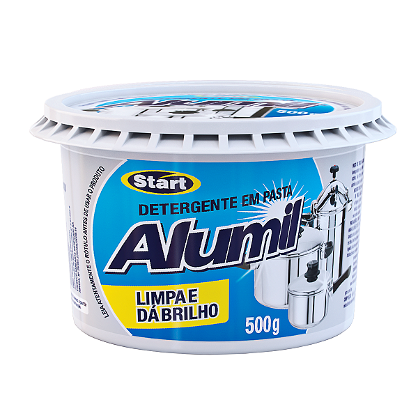 Pasta de Brilho Alumínio Alumil Start 500g Sabão em Pasta