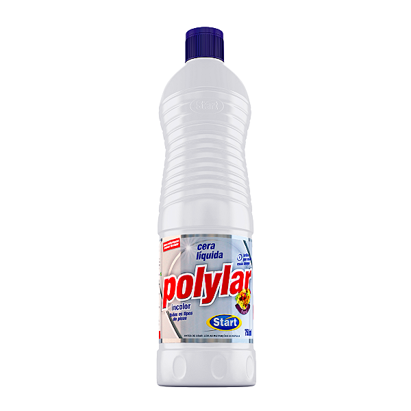 Cera Líquida Polylar Incolor 750ml Perfumada Floral p/ Pisos