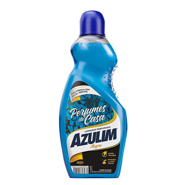 Limpador Perfumado Desinfetante Azulim 1 Litro Perfume De Casa - Alegria