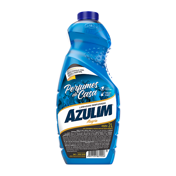 Limpador Perfumado Desinfetante Azulim 2 litros Perfume De Casa - Alegria