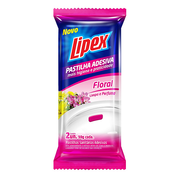 Pastilha Adesiva Limpa e Perfuma Pedra Sanitaria c/2 Lipex - Floral