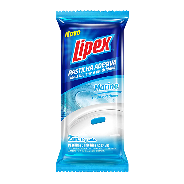 Pastilha Adesiva Limpa e Perfuma Pedra Sanitaria c/2 Lipex - Marine