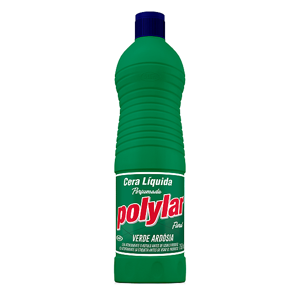 Cera Líquida Polylar Verde Ardósia 750ml Perfumada Floral p/ Pisos