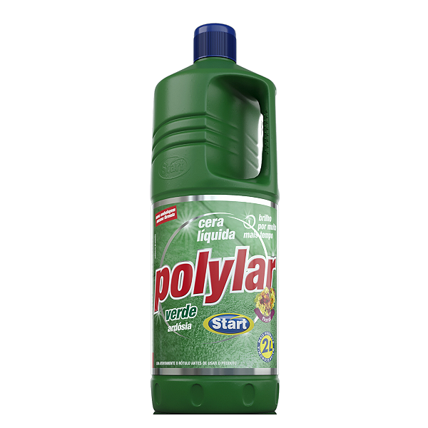 Cera Líquida Polylar Verde 2 litros Start Perfumada Floral p/ Pisos