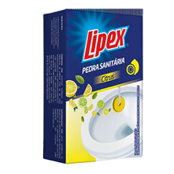 Pedra Sanitária 25g Detergente Limpa Perfuma Banheiro Lipex Citrus