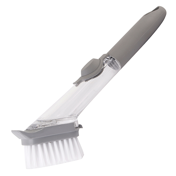Escova Esponja Lava Louças Multiuso c/ Porta Detergente 40ml Clean Tech