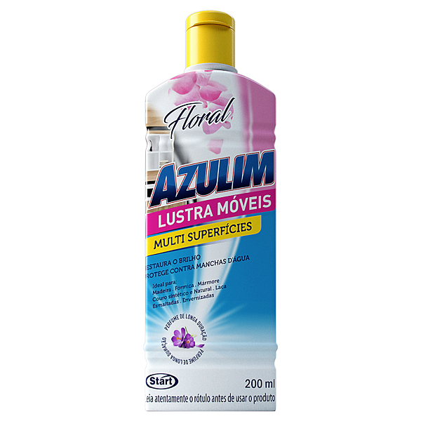 Lustra Moveis 3 em 1 Azulim 200ml Brilho Perfume e Proteção Floral