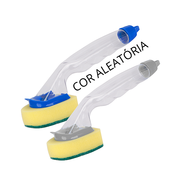 Esponja Lava Louças Multiuso C/ Porta Detergente 130ml Clean Tech