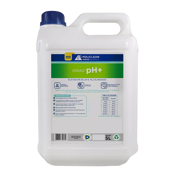 Elevador De Ph Piscina Liquido Eficaz Estabilizador pH+ 5lt Oirad