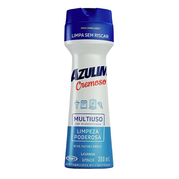 Multiuso Cremoso Azulim 300ML Lavanda Limpeza Poderosa