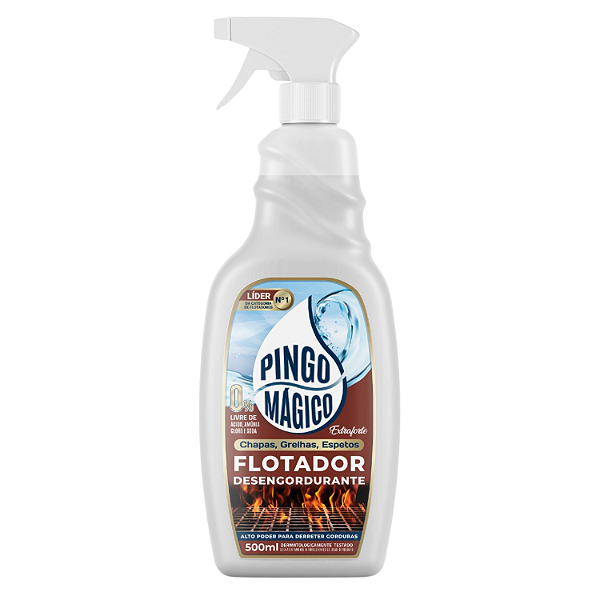 Limpa Grelhas Chapas Espetos Pingo Magico Extra Forte 500ml Spray