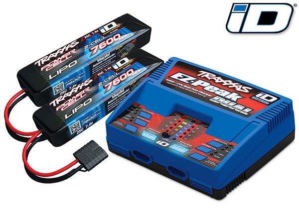 Carregador Traxxas EZ-Peak Dual C/ 2 - Traxxas Lipo 7600mAh Modelo: TRA2991- Lacrado