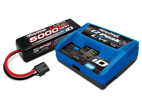 Carregador Traxxas EZ-Peak C/ 1 - Traxxas Lipo 5000mAh 4S Modelo: TRA2996X- Lacrado