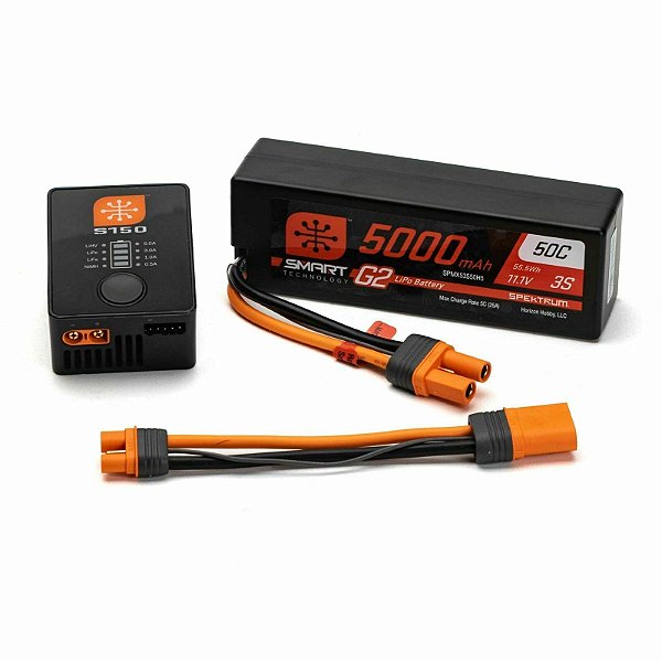 Bateria 3S 5000mah 50C Spektrum Smart G2 C/ Carregador- Lacrado