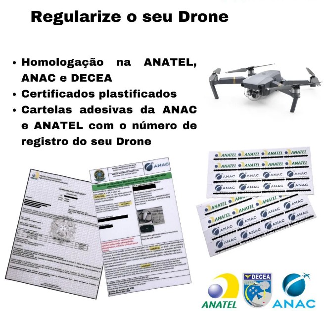 Homologação para Drone DJI Anatel / Anac / Decea