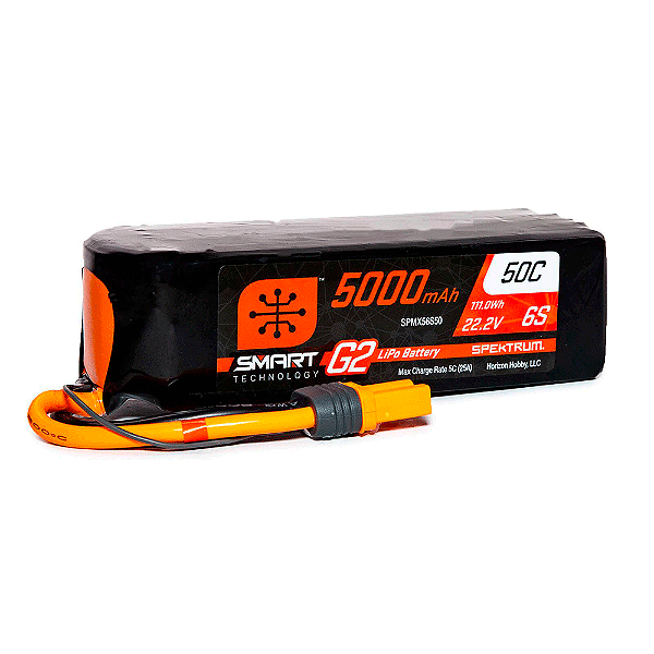 Bateria Lipo 6S Spektrum 22.2V 5000Mah 50C Smart G2 IC5- Lacrado
