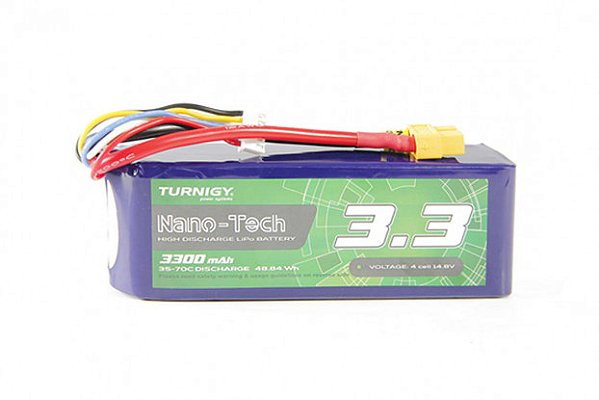 Bateria Lipo 4S 3300mAh Turnigy Nano-Tech 35C de 14.8v XT60- Lacrado