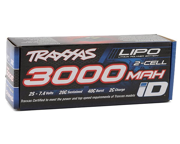Bateria Traxxas Lipo 2S 7.4V 3000mAh iD System Tra2827X - Lacrado