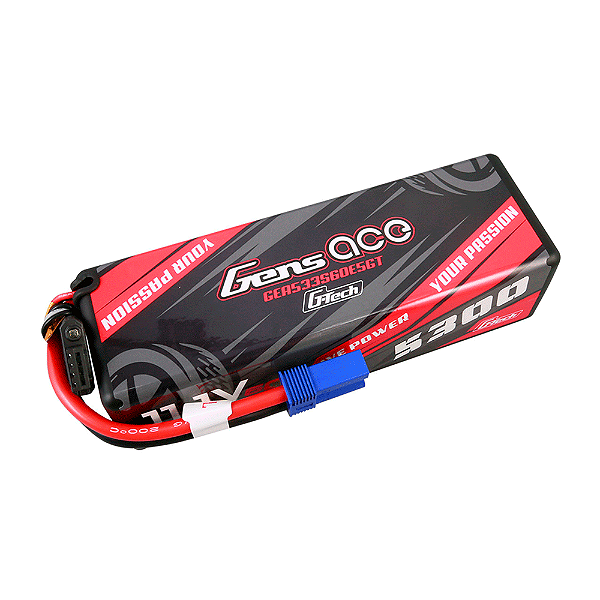 Bateria Gens Ace 3S 11.1V 5300 mAh 60C hardcase EC5 G-Tech - Lacrado