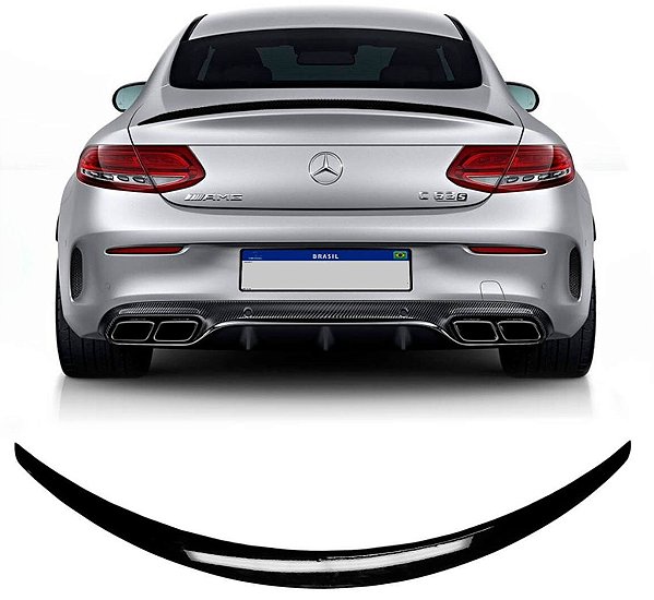 Aerofólio Mercedes Classe C Coupe W205/C205 C180 C43 2014-2018 Black Piano