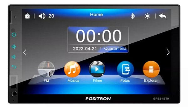 Central Multimídia Pósitron Sp8345th Bluetooth Espelhamento