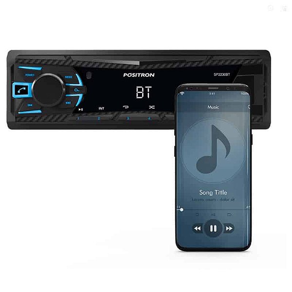 Som automotivo Pósitron SP2230BT com USB e bluetooth