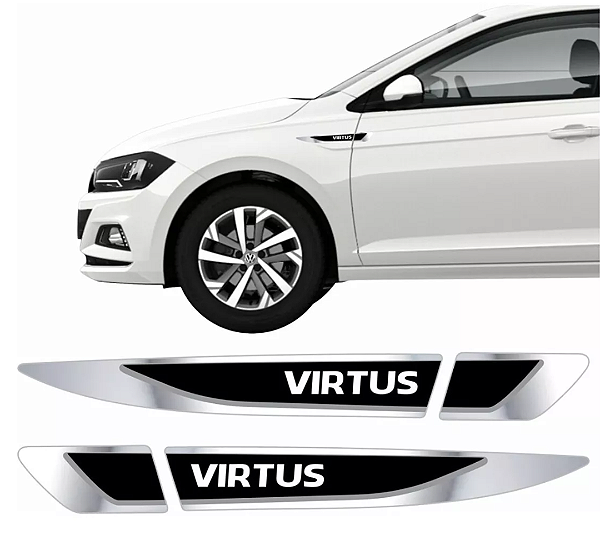 Emblema Resinado Aplique Lateral Virtus Decorativo