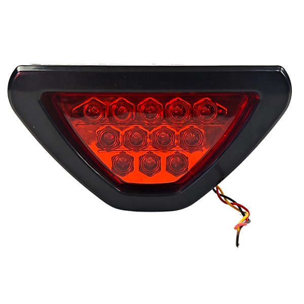 Brake Light Universal F1 12 Leds Triângular  22cm Vermelho