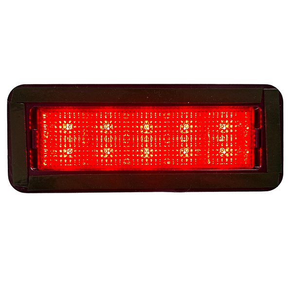 Brake Light Universal 10 Leds Retângular 22cm Vermelho