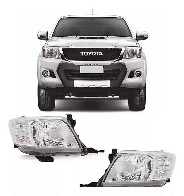 Par Farol Toyota Hilux Sr Srv Acrílico Vo6 Abs 2012 13 14 15