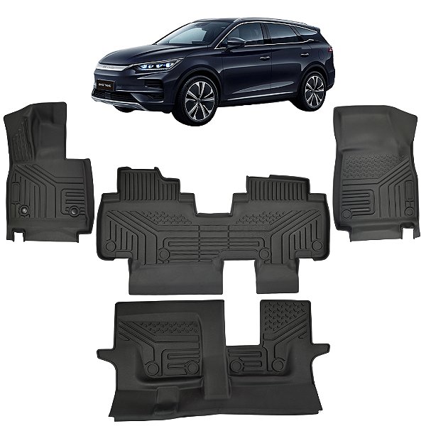 Jogo Tapete Bandeja BYD Tan DMI-I 7 Lugares Automotivo