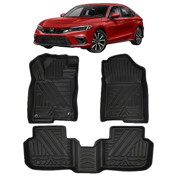 Jogo Tapete Bandeja Honda Civic G11 2023+ Automotivo