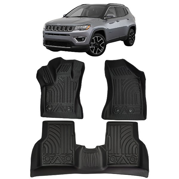 Jogo Tapete Bandeja Jeep Compass 2017 até 2020 Automotivo